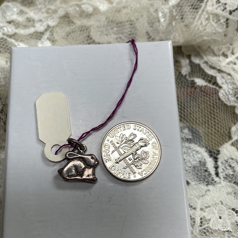 Sterling Bunny 🐰 Rabbit Charm - Picture 6 of 7